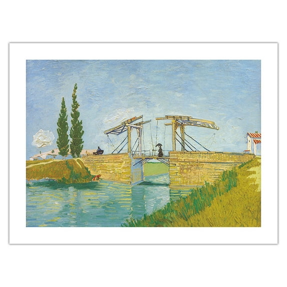 Langlois Bridge in Arles France - From an Original Color Painting by Vincent van Gogh c.1888 - Bamboo Fine Art 290gsm Paper Print (Unframed) 24x32in