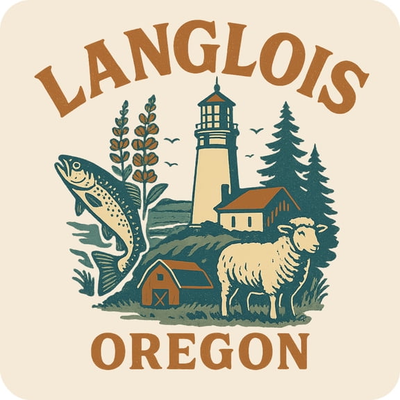 Langlois Oregon Keepsakes Souvenir Vinyl Sticker – Destination Travel Keepsake Collectible (4-Inches Wide)