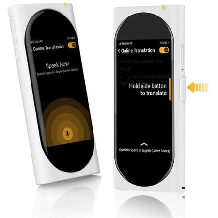 Langogo Genesis 2 in 1 AI Translator with Voice Recorder Transcriber, White