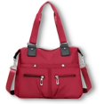 thumbnail image 1 of Langrents Nylon Tote Bag, Large Waterproof Tote Bag with Zipper for Travel, Multi Pocket Shoulder Bag for Women, 1 of 7
