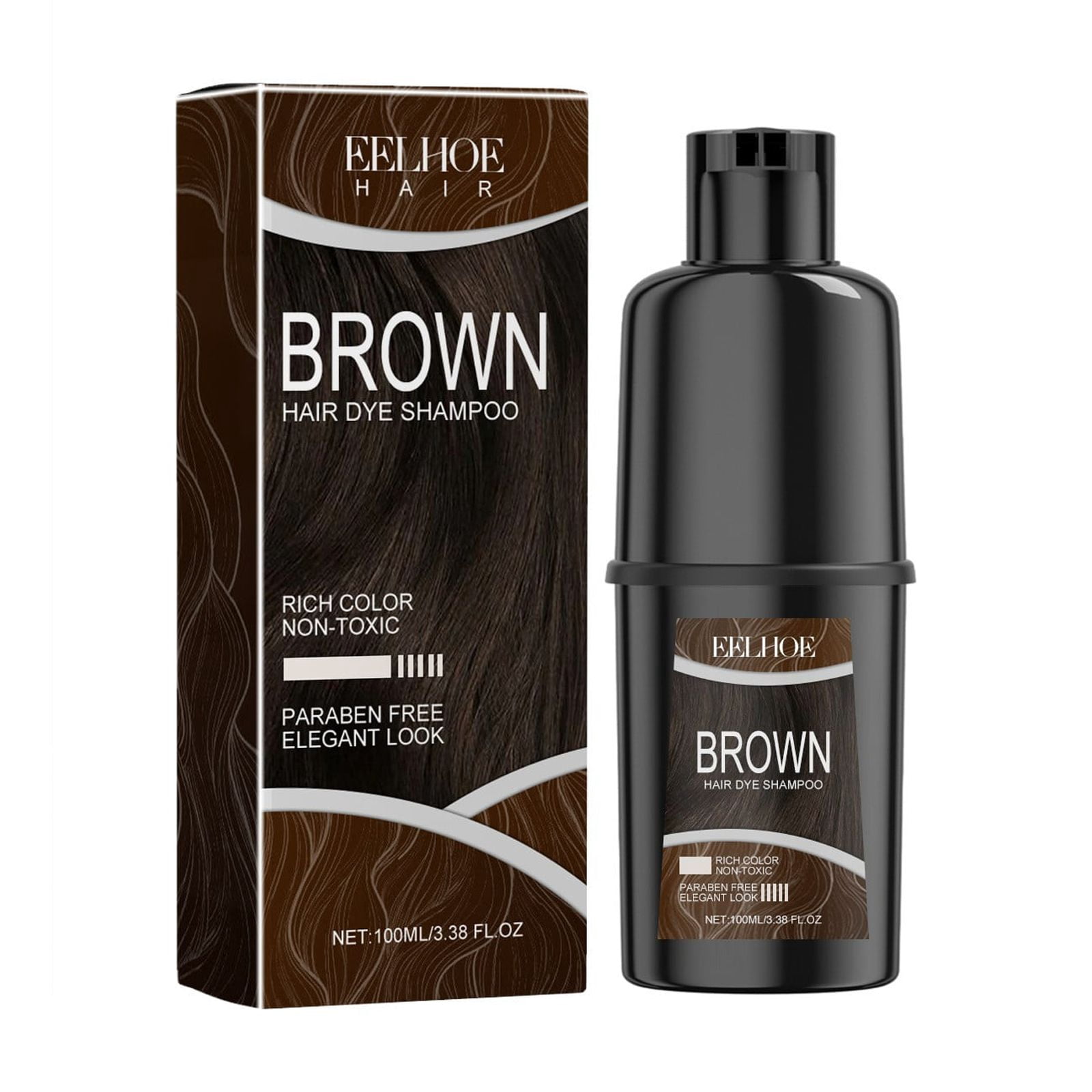 Langruiwanju Belleza Reduced Price! Hair Dyeing Shampoo, Covering Gray Hair, Hair Dyeing Shampoo, Natural Plant Hair Dyeing Shampoo, R Ich Colors, Suitable for All Hair Types,100ML