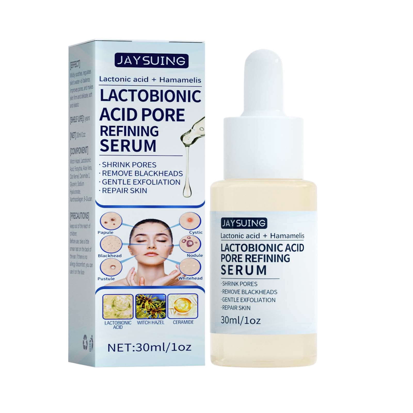 Langruiwanju Belleza Reduced Price! Lactic Acid-glycogen Solution 30ML, Shrink Pores, Remove Blackheads, Gently Exfoliate and Skin