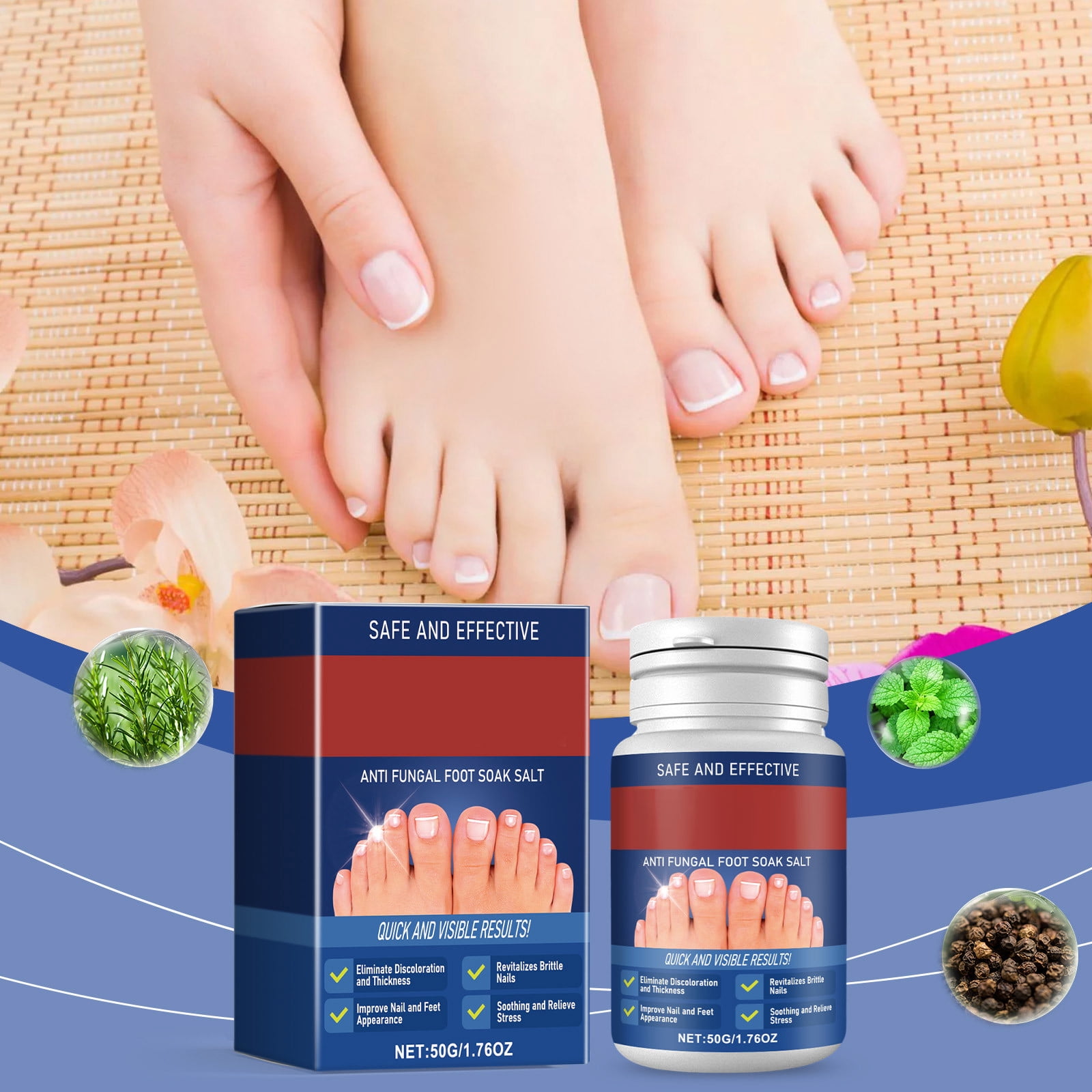 Langruiwanju Women Beauty! Fungal Foot Soak Stimuli,Foot Bath Powder ...