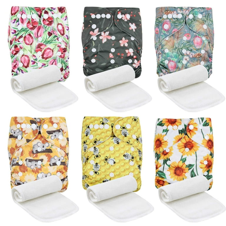 Langsprit Pack Baby Cloth Diaper with Highly Absorbent Inserts