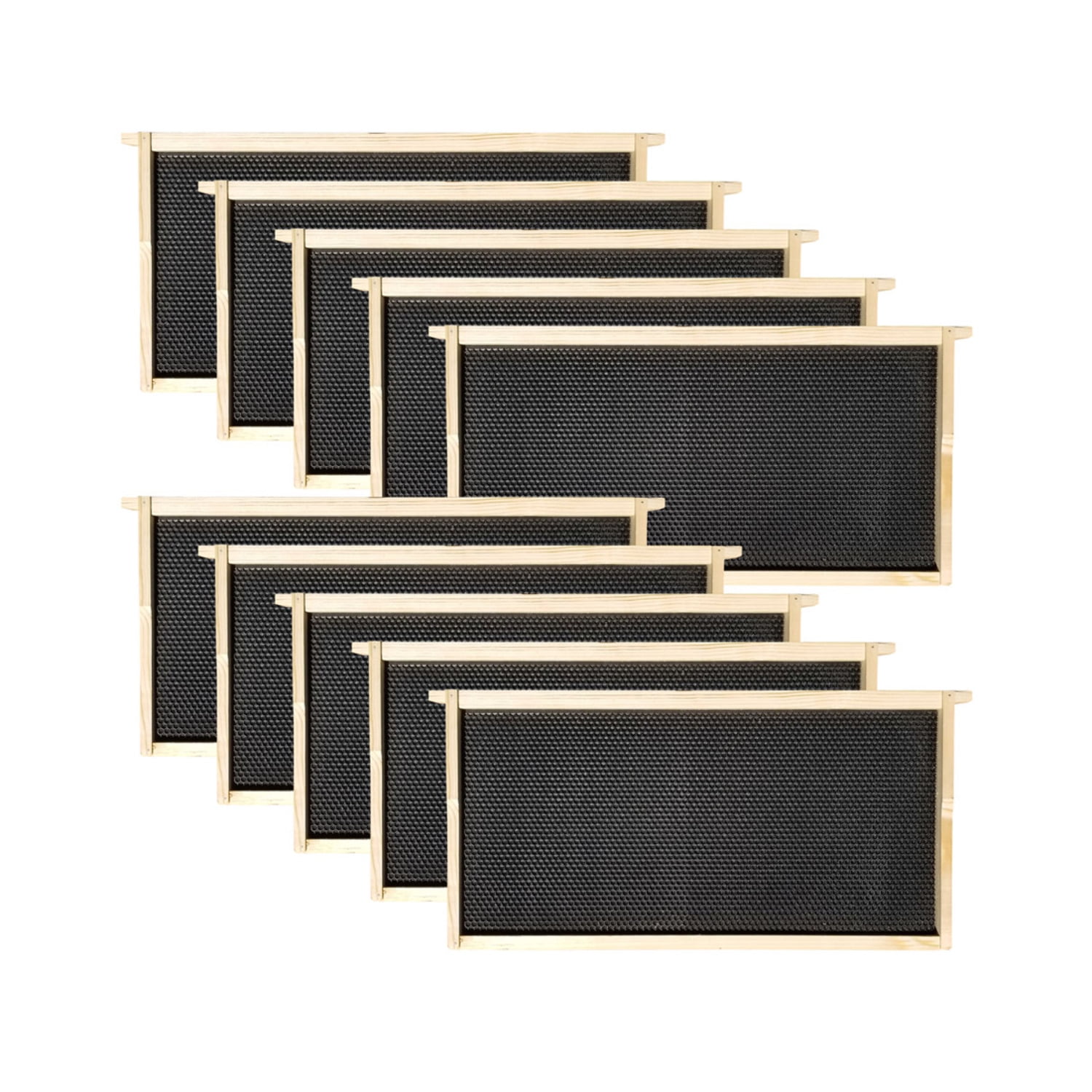 Honey Keeper 10 Deep Frame Kit with Pine Wood and Plastic Foundations