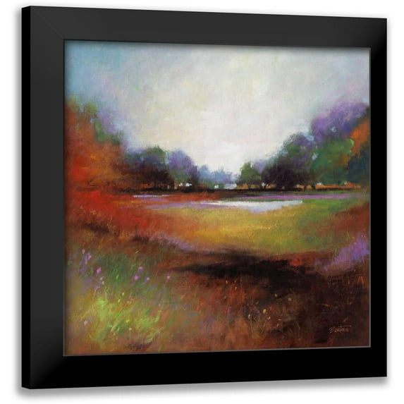 Langton, Bruce 12x12 Black Modern Framed Museum Art Print Titled - Cascade Valley 1