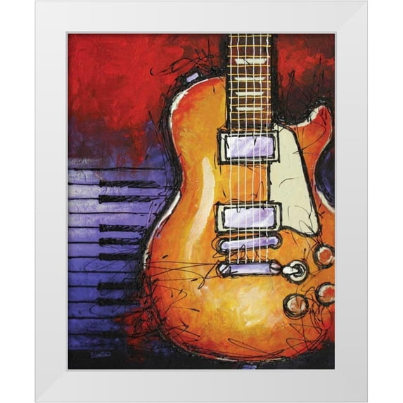 Langton, Bruce 20x24 White Modern Wood Framed Museum Art Print Titled - Electric