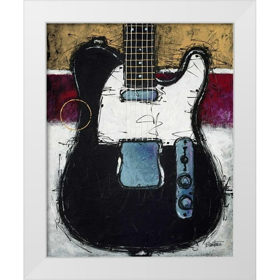 Langton, Bruce 26x32 White Modern Wood Framed Museum Art Print Titled - Electric Black