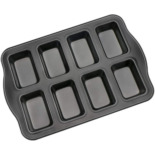 Langtuo Mini Loaf Pan Non Stick & Heat-Resistant 8-Cavity for Home Kitchen Oven