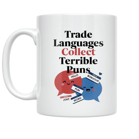 Language Exchange Humor - Social Language Learner - 11 oz Ceramic Coffee Mug