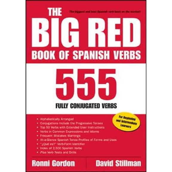 Pre-Owned The Big Red Book of Spanish Verbs: 555 Fully Conjugated Verbs by David M. Stillman and Ronni L. Gordon (Paperback)