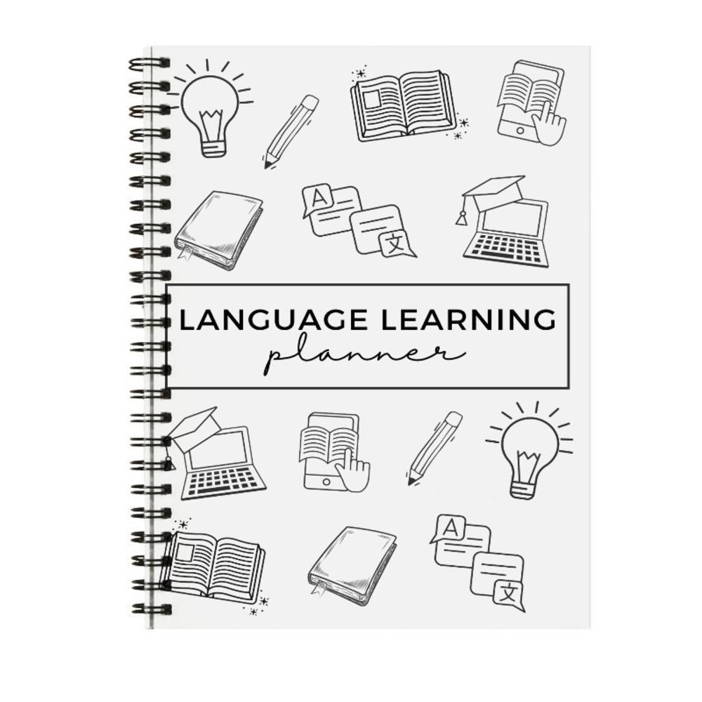 Language Learning Planner Vocabulary & Grammar Notebook With Weekly ...