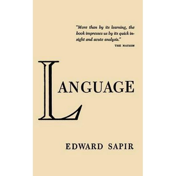 Pre-Owned Language by Edward Sapir (Paperback) 4871875296 9784871875295