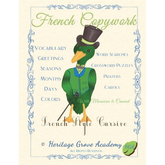 Language Penmanship Books French Copywork: French Style Cursive, Book 3, (Paperback)