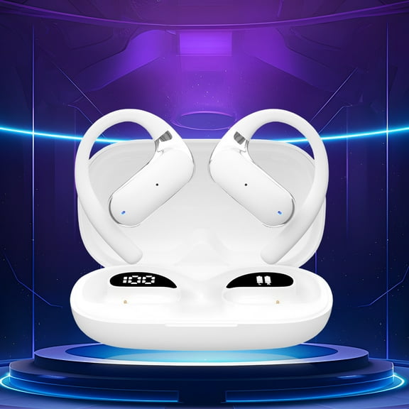Language Translation Earbuds Open Ear Wireless Bluetooth Headphones Pain-Free Air Conduction Ear Buds With LED Digital Display Charging Case Sweat Resistant For Running Headphones