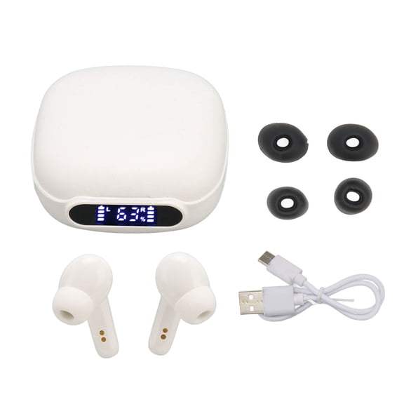 Language Translator Bluetooth Earbuds 84 Languages High Accuracy Noise Reduction Translator Device with Speakers White