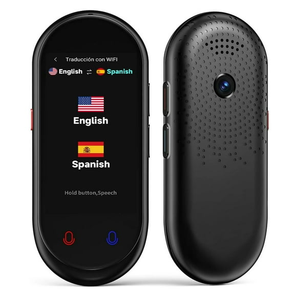 Language Translator Device,137 Languages Portable Two-Way Instant Translator - 2 Way Offline Translation in 16 Languages,Voice Photo Translation,traductor for Conference, Learning and travel-Black