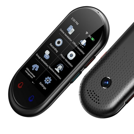 Language Translator Device, 137 Languages Portable Two-Way Instant Translator, Offline Online Voice Photo Translation, for Business, Learning, Black