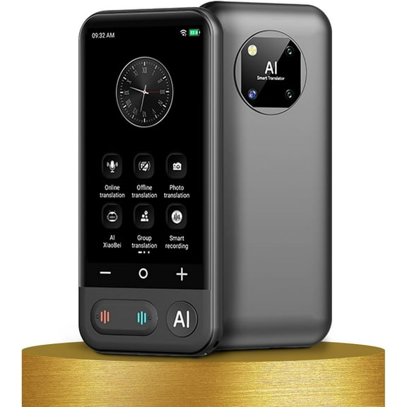 Language Translator Device,Two Way Real-Time Voice Translation,Support 150 Languages, AI Chat Role Play Robot, Online/Offline&Recording&Photo Translation with 4.7inch HD Touch Screen (Gray)