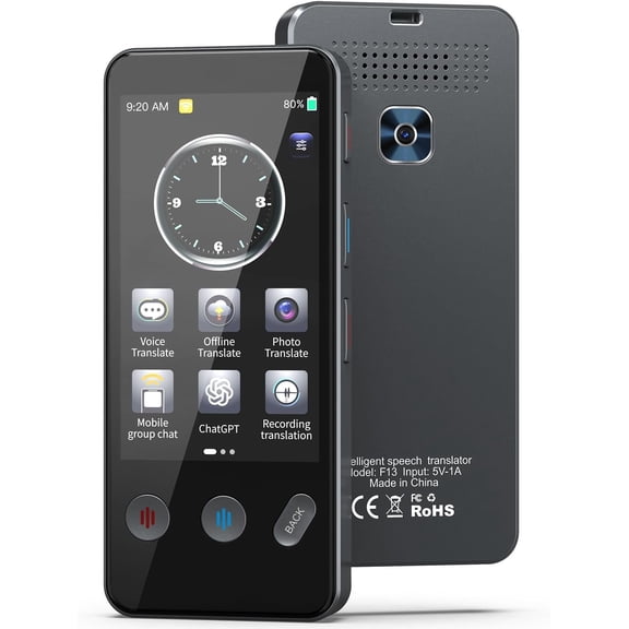 Language Translator Device Two-Way Translator Device for 139+ Languages, High Accuracy Real-Time Translation Device with Online Offline Photo Translation for Travel, Business