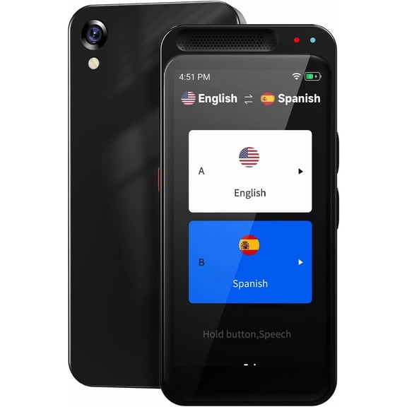 Language Translator Device No WiFi Needed, 150+ Languages Translation in Real Time for Voice/Text/Photo/Offline, Upgraded AI Translator Support ChatGPT, HD Touch Screen for Business Learning Travel