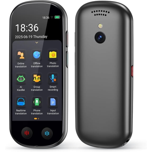 Language Translator Device No WiFi Needed, AI Translator with ChatGPT, Two Way Real Time Voice Translator Device with 150+ Languages, Recording/Offline/Photo Translation for Travel Business Learning
