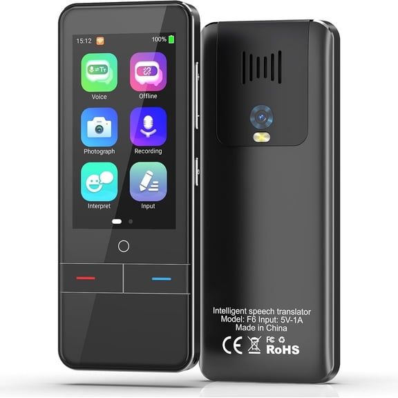 Language Translator Device No WiFi Needed, Two-Way Voice Translator for Languages, 139 Languages Offline Voice Text Photo Translation for Travelling Learning Business