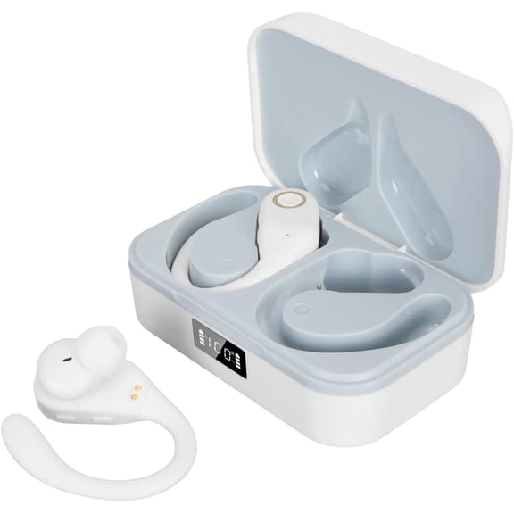 Language Translator Earbuds with Charging Case 144 Languages 74 Languages 70 Accents Instant Voice Translation Headphones Smart App Support-White