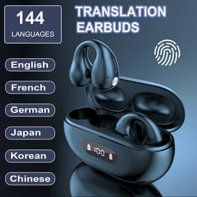 Language Translator Earbuds, Real-Time 3-in-1 Translation Earbuds 144 Languages & Accents, Translation Device for Travel Business Learning