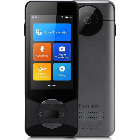 Language Translator Support 74 Languages 70 Dialects 1GB RAM 8GB ROM Bluetooth Real Time Voice Photo Translation Device for Travel