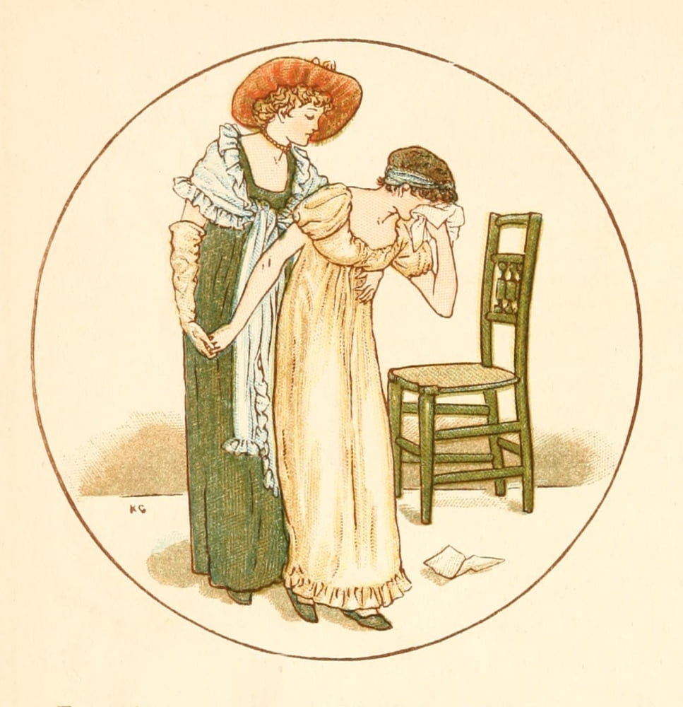 Language of Flowers 1884 Its over Canvas Art - Kate Greenaway (18 x 24)