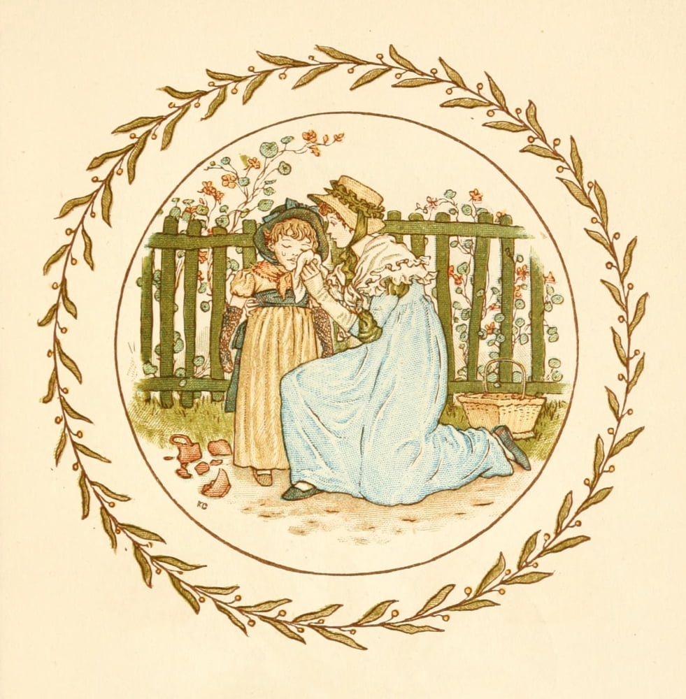 Language of Flowers 1884 Tears Canvas Art - Kate Greenaway (24 x 36)