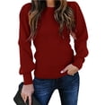 thumbnail image 1 of Langwyqu Fashion Autumn Winter Women Cable Sweater Long Sleeve Knit Pullover, 1 of 3