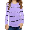 thumbnail image 1 of Langwyqu Girls Casual Long Sleeve T Shirts Striped Tunic Tops Size 4-15 Years, 1 of 5