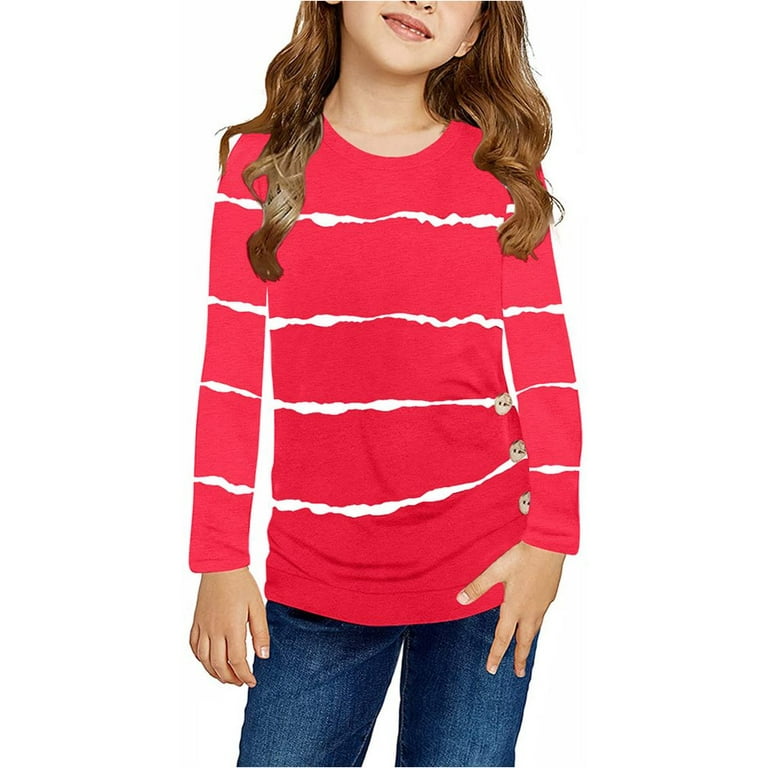 girls long sleeve tunic tops
