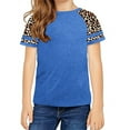 thumbnail image 1 of Langwyqu Girls Casual Short Sleeve Leopard Print Children T Shirts Size 4-15 Years, 1 of 5