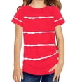 thumbnail image 1 of Langwyqu Girls Casual Short Sleeve T Shirts Striped Tunic Tops Size 4-15 Years, 1 of 5