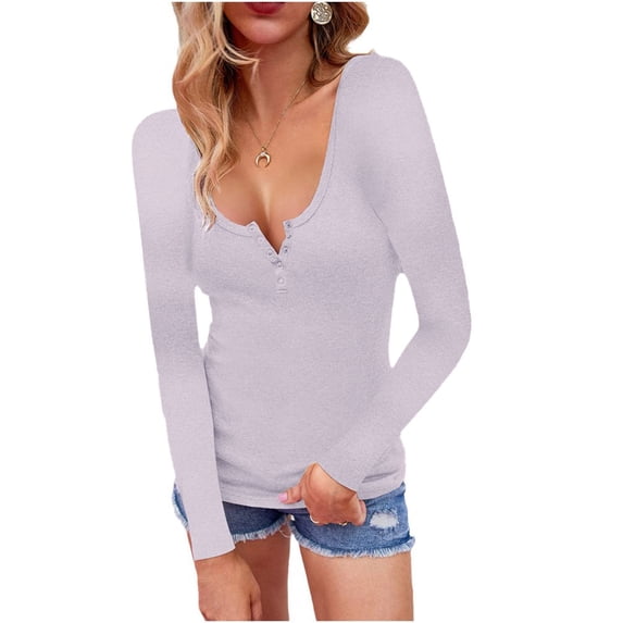 Langwyqu Long Sleeve Low Neck Slim Fit Buttons Shirt Female Spring Autumn Tops