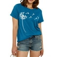 thumbnail image 1 of Langwyqu New Fashion Women Bohemia Dandelion Print Tee Shirt Lady Girl Short Sleeve T-shirt Boho Graphic Tee, 1 of 5