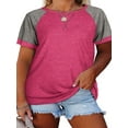 thumbnail image 1 of Langwyqu Plus Size L-5Xl Simple Short Sleeved Women T Shirt, 1 of 4
