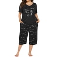 thumbnail image 1 of Langwyqu Plus Size Women Spring Summer 2 Piece Set Loungewear Sleepwear Female Casual Cotton Homewear Sport Suit, 1 of 5