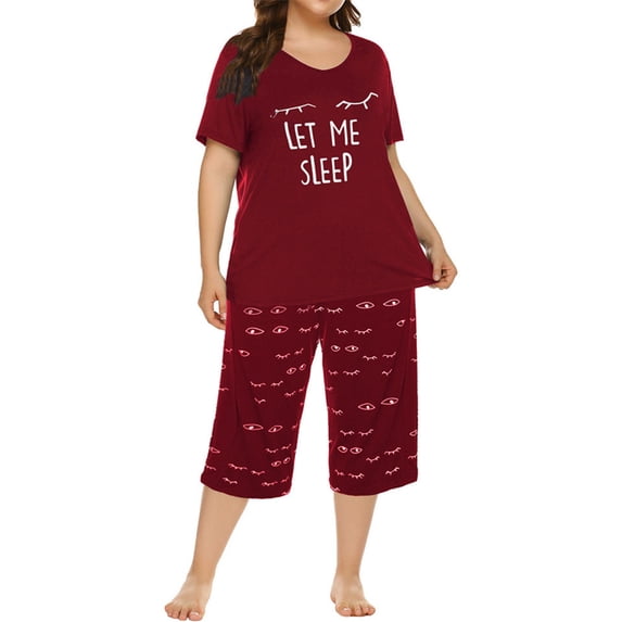 Langwyqu Plus Size Women Spring Summer 2 Piece Set Loungewear Sleepwear Female Casual Cotton Homewear Sport Suit
