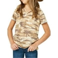 thumbnail image 1 of Langwyqu Short Sleeved Kids Camouflage Print Cross T-Shirt Children Girls Tops, 1 of 5