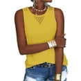 thumbnail image 1 of Langwyqu Summer Sleeveless Lace Stitching Women Tank Tops Cami Shirt, 1 of 5
