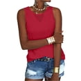 thumbnail image 1 of Langwyqu Summer Sleeveless Lace Stitching Women Tank Tops Cami Shirt, 1 of 1