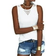 thumbnail image 1 of Langwyqu Summer Sleeveless Lace Stitching Women Tank Tops Cami Shirt, 1 of 5