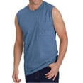 thumbnail image 1 of Langwyqu Summer Sleeveless Men Solid Color Casual Tank Tops With Pocket, 1 of 3
