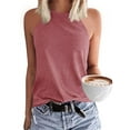 thumbnail image 1 of Langwyqu Summer Sleeveless Tank Tops Women Solid Color Slim Fit Casual Tops, 1 of 5