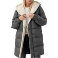 thumbnail image 1 of Langwyqu Winter Fashion Women Hooded Coat Fleece Lined Zipper Jacket, 1 of 4