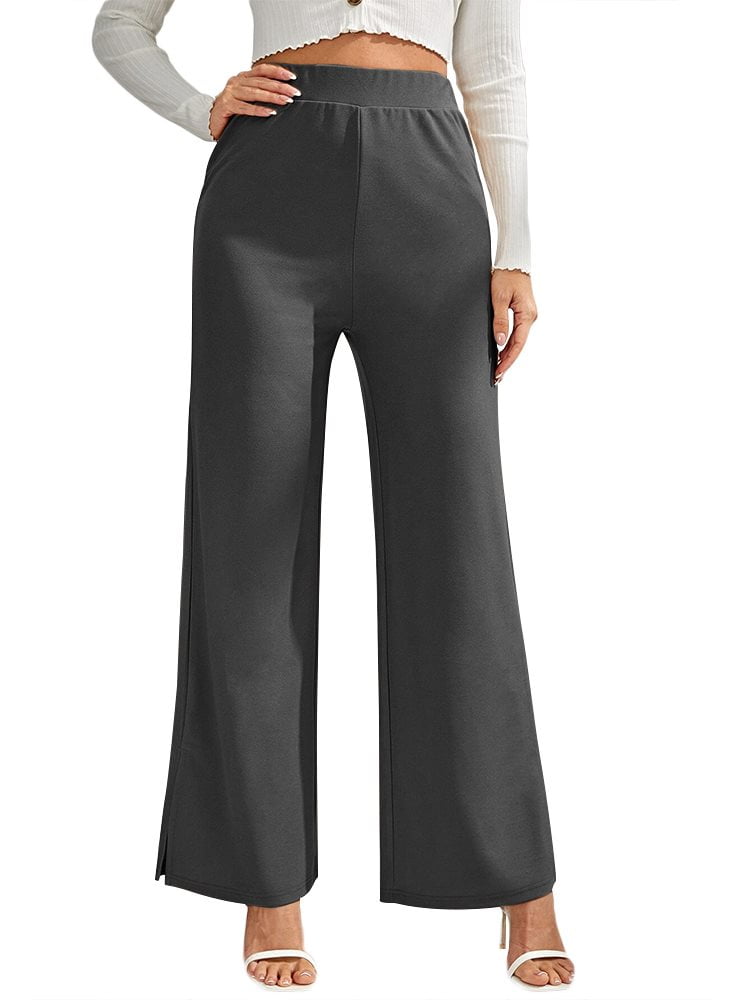 Chiclily Women's Belted Wide Leg Pants with Pockets Lightweight High  Waisted Adjustable Tie Knot Loose Trousers Flowy Summer Beach Lounge Pants,  US